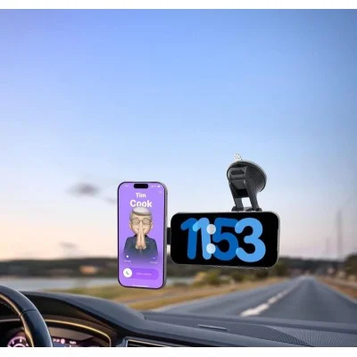 Porodo Dax-l Dual Magsafe Car Phone Mount Adjustable Telescopic Arm _ Black